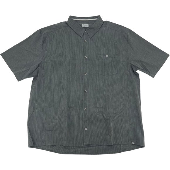 Cloudveil Men's Button Down Shirt | Grey Stripes | Size XXL**NEW w/Tags - Picture 1 of 2